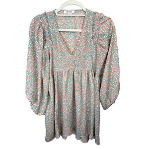 MittoShop Boho Floral Peasant Blouse Women’s Small Cottagecore Long Sleeve
